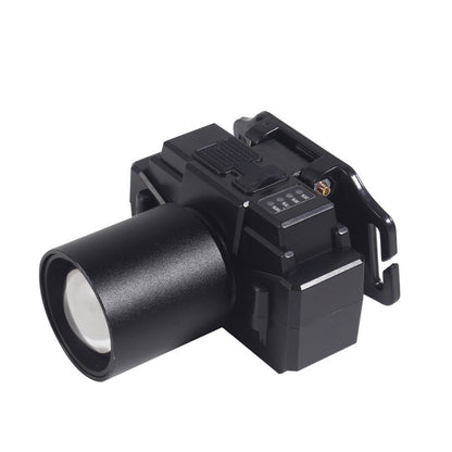 Lanterna LED de Montat pe Cap, Klevo, cu Raza Lunga de Zoom, Far Telescopic, Reglabil, Rezistent la Apa, pentru Pescuit in Aer Liber, Camping, Lumina Puternica, Lanterna, 7x4.5x6 cm, Negru