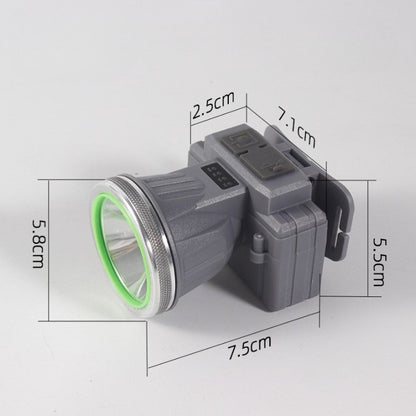Lanterna LED de Montat pe Cap, Klevo, cu Raza Lunga de Zoom, Reincarcabila USB, Far Telescopic, Rezistent la Apa, Reglabil, pentru Pescuit in Aer Liber, Camping, Lumina Puternica, Lanterna, 7.5x5.8x5.5 cm, Gri