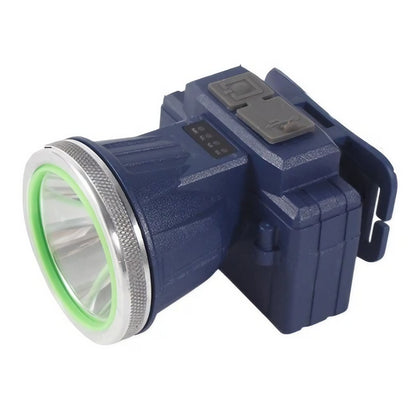 Lanterna LED de Montat pe Cap, Klevo, cu Raza Lunga de Zoom, Reincarcabila USB, Far Telescopic, Rezistent la Apa, Reglabil, pentru Pescuit in Aer Liber, Camping, Lumina Puternica, Lanterna, 7.5x5.8x5.5 cm, Albastru