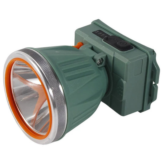 Lanterna LED de Montat pe Cap, Klevo, cu Raza Lunga de Zoom, Reincarcabila USB, Far Telescopic, Rezistent la Apa, Reglabil, pentru Pescuit in Aer Liber, Camping, Lumina Puternica, Lanterna, 10.5x8x6.5 cm, Verde Inchis
