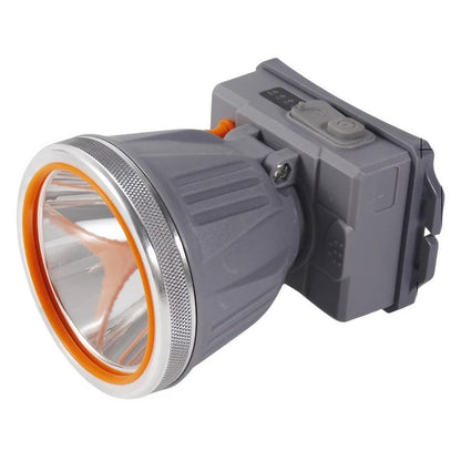 Lanterna LED de Montat pe Cap, Klevo, cu Raza Lunga de Zoom, Reincarcabila USB, Far Telescopic, Rezistent la Apa, Reglabil, pentru Pescuit in Aer Liber, Camping, Lumina Puternica, Lanterna, 10.5x8x6.5 cm, Gri