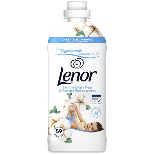 Balsam pentru Rufe, LENOR, Sensitive Cotton Fresh, 1239 ml, 59 Spalari
