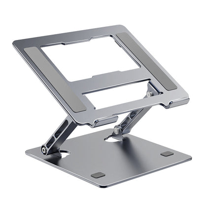 Stand Laptop si Tableta, Klevo, Suport Laptop Ergonomic, Pliabil, Ajustabil pe Inaltime, Portabil, Anti Alunecare, 27.7 x 27.7 x 5 cm, Gri Inchis