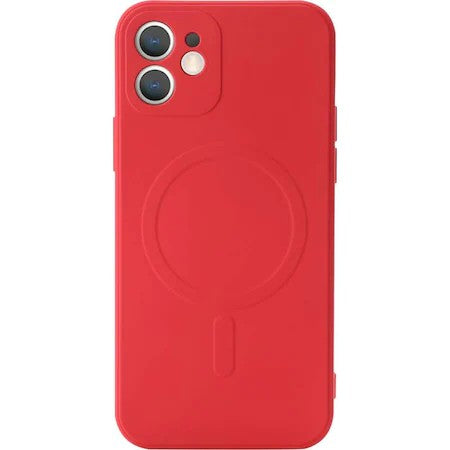 Husa protectie Klevo compatibila cu iPhone 14 Pro Max, Liquid MagSafe, ring-shaped, magnetica, Rosu