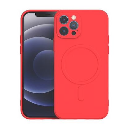 Husa protectie Klevo compatibila cu iPhone 11 (6.1) , Liquid MagSafe, ring-shaped, magnetica, Rosu