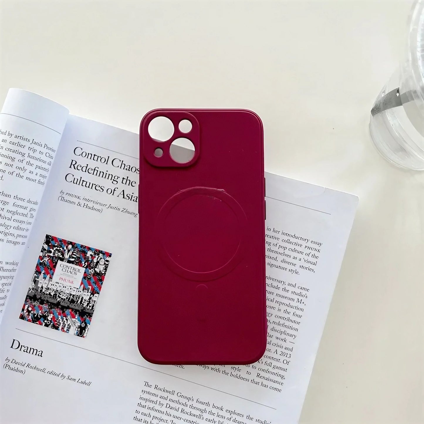 Husa protectie Klevo compatibila cu iPhone 12 (6.1), Liquid MagSafe, ring-shaped, magnetica, Visiniu