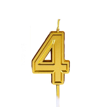 Lumanare pentru Tort Cifra 4, Klevo, 4.8 cm, Anivesare, Aurie