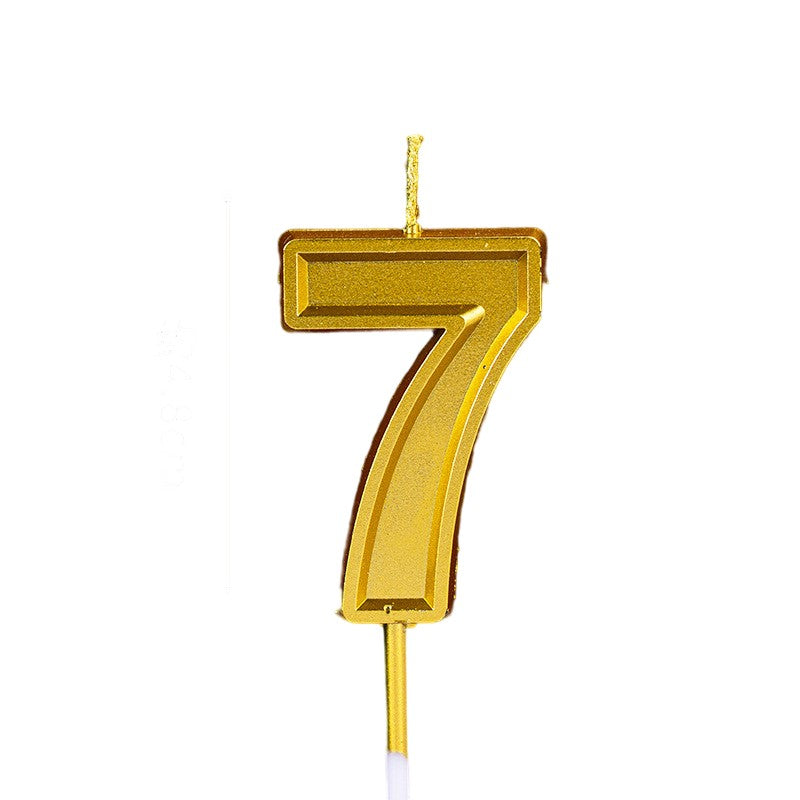 Lumanare pentru Tort Cifra 7, Klevo, 4.8 cm, Aniversare, Aurie