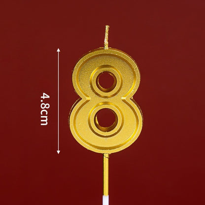Lumanare pentru Tort Cifra 8, Klevo, 4.8 cm, Aniversare, Aurie