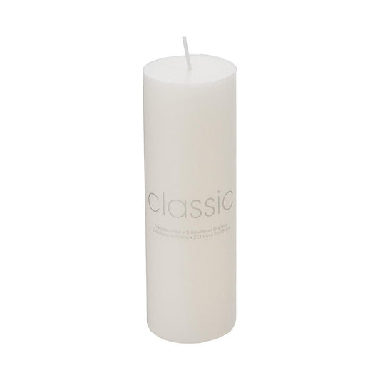 Lumanare Decorativa, Klevo, din Parafina, Cilindrica, Fara Fum si Fara Parfum, 5 x 15 cm, 260 g, Ardere 36h, Ivory Alb