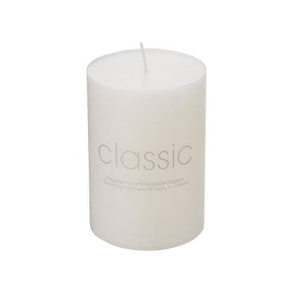Lumanare Decorativa, Klevo, din Parafina, Cilindrica, Fara Fum si Fara Parfum, 7 x 10 cm, 300 g, Ardere 48h, Ivory Alb