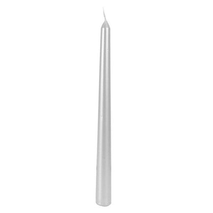 Lumanare Decorativa, Klevo, pentru Masa, 25 cm, din Parafina, fara Fum, Ardere 7.5h, Argintiu