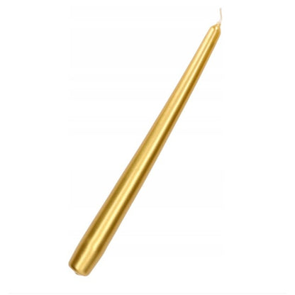 Lumanare Decorativa, Klevo, pentru Masa, 25 cm, din Parafina, fara Fum, Ardere 7.5h, Auriu