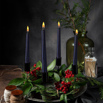 Lumanare Decorativa, Klevo, pentru Masa, 25 cm, din Parafina, fara Fum, Ardere 7.5h, Negru