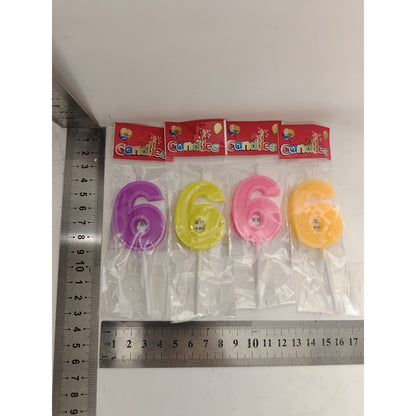 Lumanare Tort, cifra 6, Klevo, Culoare Random