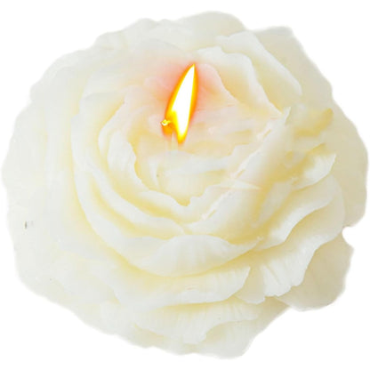 Lumanare Parfumata, Klevo, Model Trandafir, Ardere 10h, 70 g, 7.5 x 3.5 cm, Parfum de Tuberoza, Alb