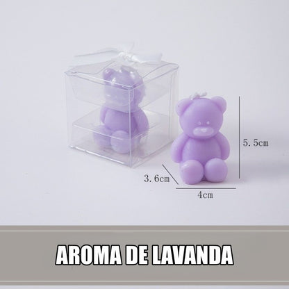 Lumanare Parfumata, Klevo, Model Ursulet, Mov, Aroma de Lavanda, 5.5x3.6x4 cm