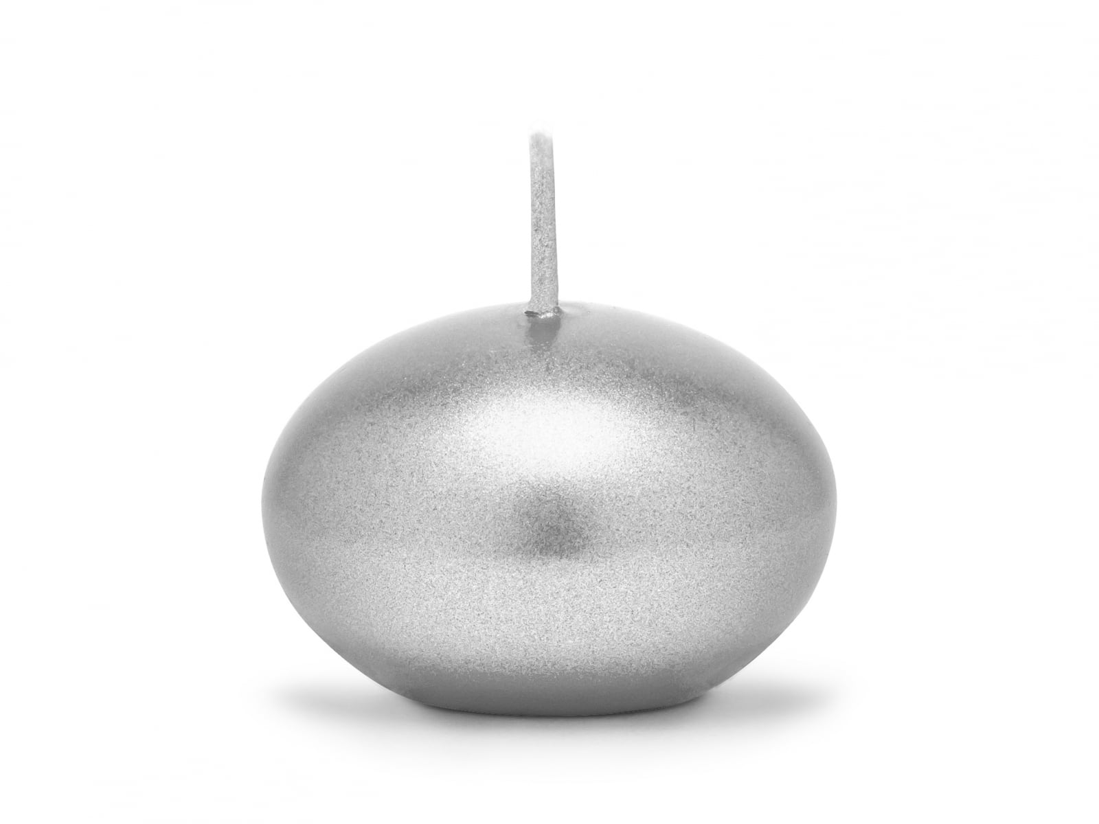Lumânare plutitoare disc, argintie, 4cm