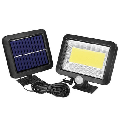 Lumina cu incarcare solara, 100 LED cu 1 grila pe inductie, montaj pe perete, Klevo