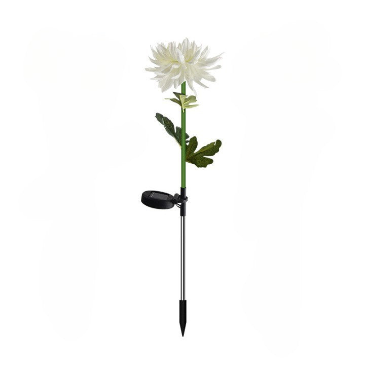 Lampa Solara LED tip Crizantema cu o floare pentru Gradina, Inaltime 80 cm, Klevo