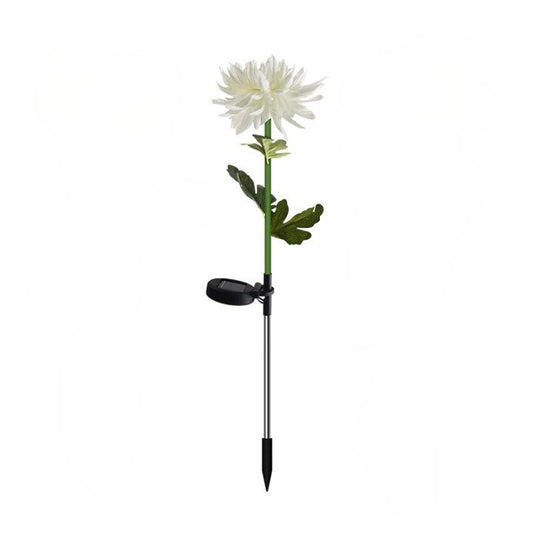Lampa Solara LED tip Crizantema cu o floare pentru Gradina, Inaltime 80 cm, Klevo