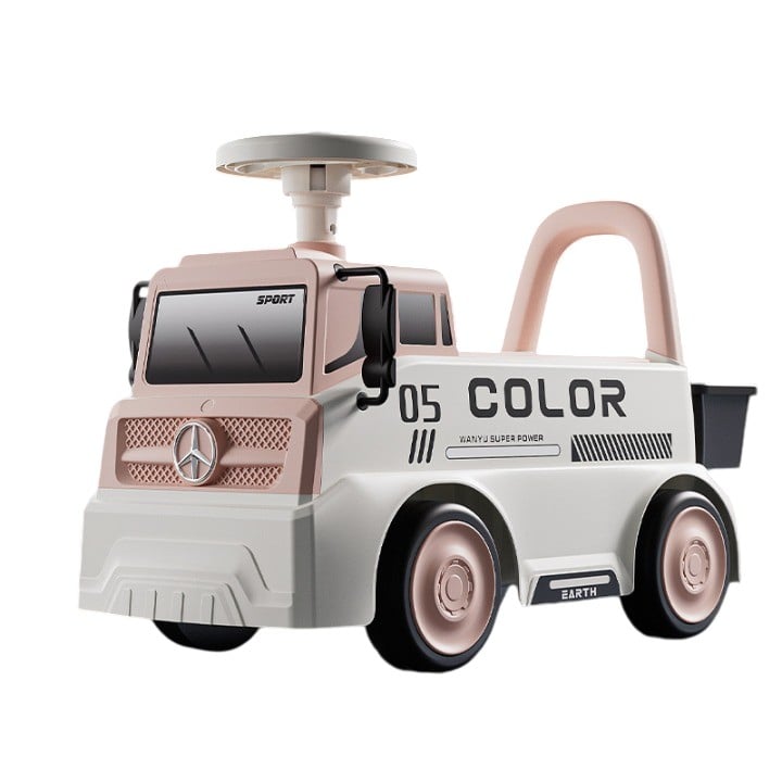 MaÈ™inuÈ›Äƒ pentru copii, Klevo, 3 ani, Model Camion, Sport, Claxon, Cutie Depozitare, 62x26x40 cm, Roz
