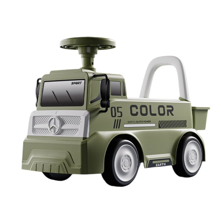 MaÈ™inuÈ›Äƒ pentru copii, Klevo, 3 ani, Model Camion, Sport, Claxon, Cutie Depozitare, 62x26x40 cm, Verde