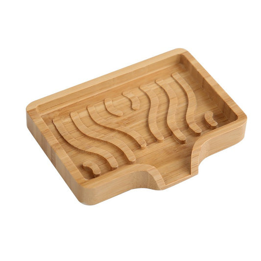 Savoniera din Lemn, Klevo, Sistem de Scurgere a Apei, 12.8 x 1.6 x 9.8 cm, Natur