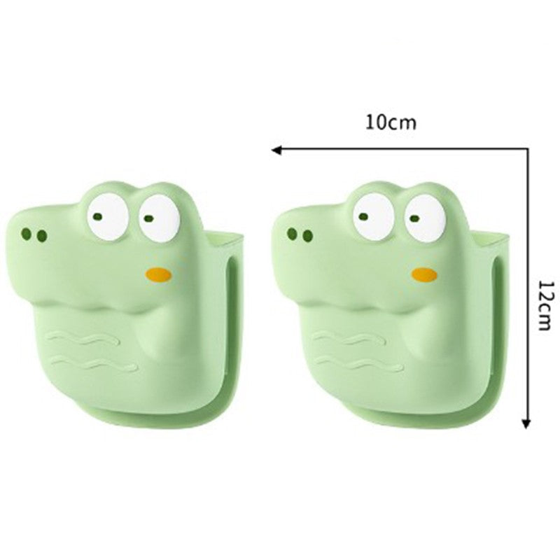 Manusa din Silicon pentru Cuptor, Klevo, Anti-Alunecare, pentru Capace, Oale, Tigai, de Uz Casnic, Rezistent la Temperaturi Inalte, Model Animat, 10x12 cm, Verde