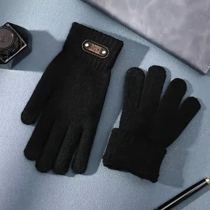 Manusi de Barbat, Klevo, Model Tricotat, Functie Touchscreen (ecran tactil), Material Acril, Manseta Elastica, Interior Catifelat, Marime Universala, Negru
