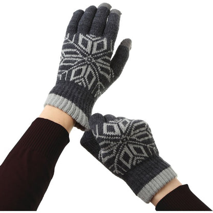 Manusi de Barbat, Klevo, Model Fulg, Functie Touchscreen (ecran tactil), Material Acril Tricotat, Manseta Elastica, Interior Catifelat, Marime Universala, Gri