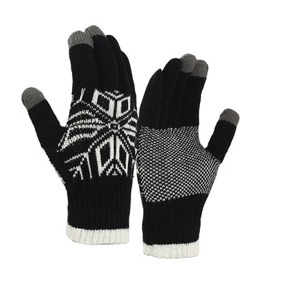 Manusi de Barbat, Klevo, Model Fulg, Functie Touchscreen (ecran tactil), Material Acril Tricotat, Manseta Elastica, Interior Catifelat, Marime Universala, Negru