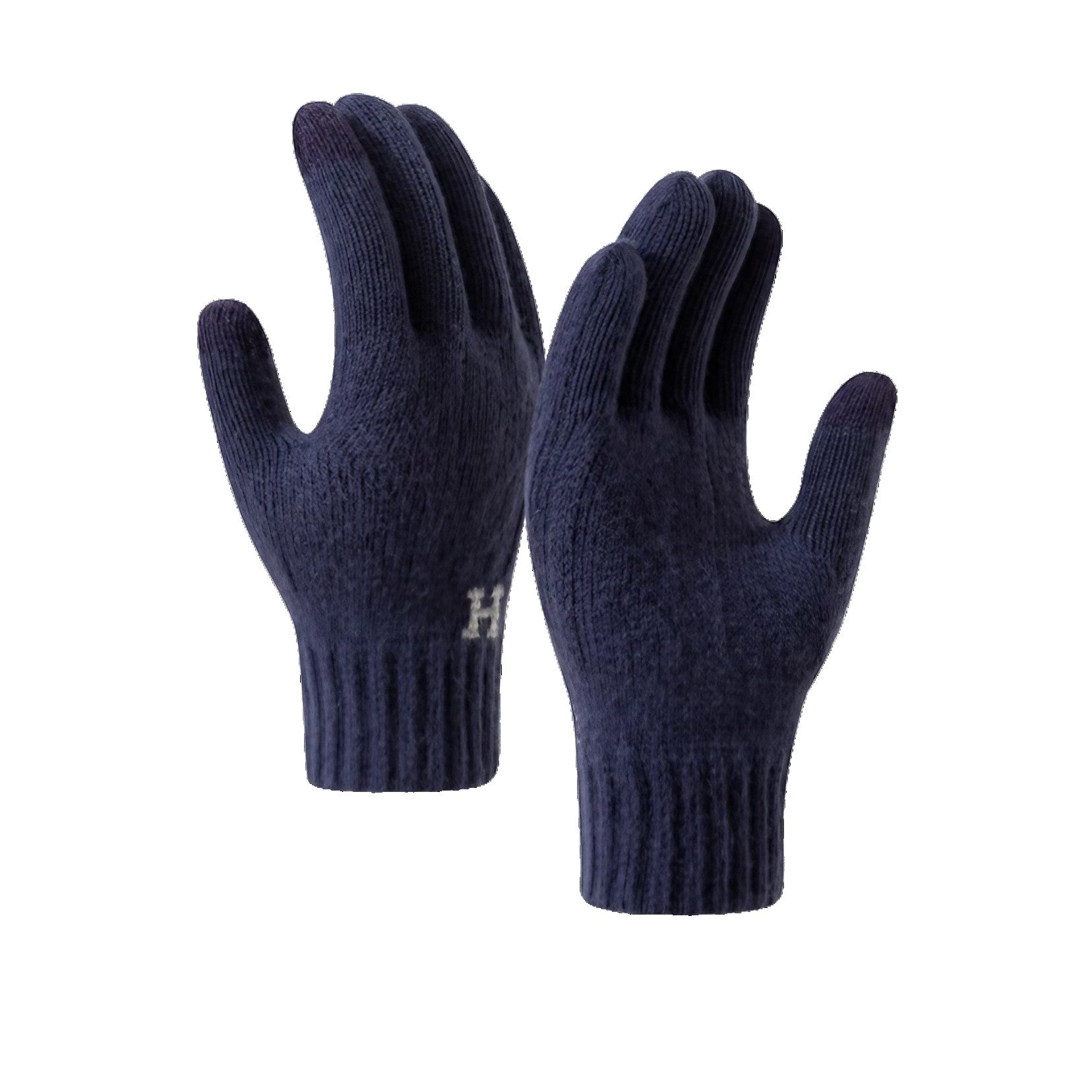 Manusi de Barbat, Klevo, Model H, Functie Touchscreen (ecran tactil), Material Acril Tricotat, Manseta Elastica, Interior Catifelat, Marime Universala, Albastru Marin