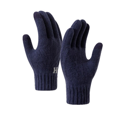 Manusi de Barbat, Klevo, Model H, Functie Touchscreen (ecran tactil), Material Acril Tricotat, Manseta Elastica, Interior Catifelat, Marime Universala, Albastru Marin