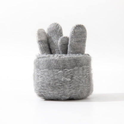 Manusi de Barbat, Klevo, Model H, Functie Touchscreen (ecran tactil), Material Acril Tricotat, Manseta Elastica, Interior Catifelat, Marime Universala, Gri Deschis