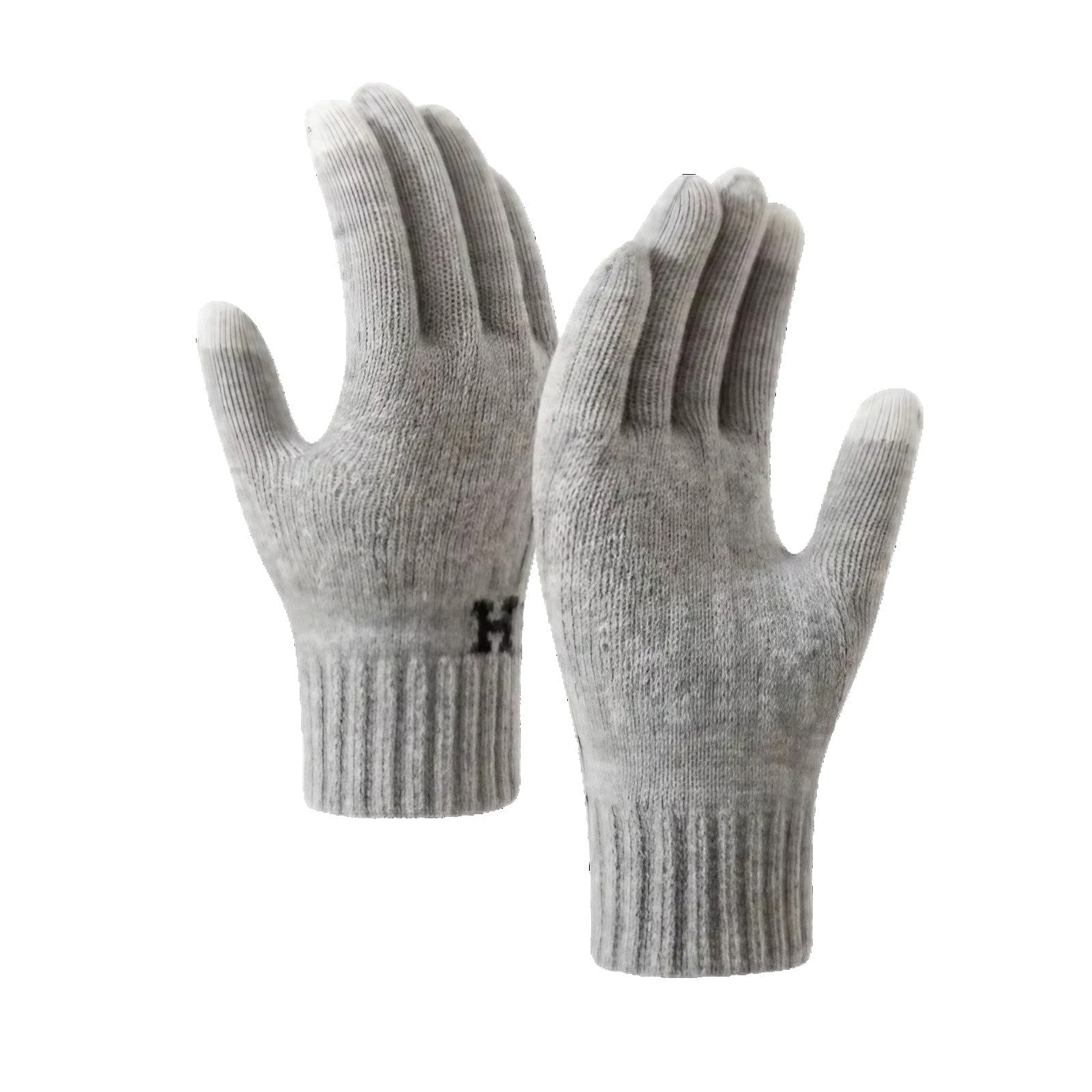 Manusi de Barbat, Klevo, Model H, Functie Touchscreen (ecran tactil), Material Acril Tricotat, Manseta Elastica, Interior Catifelat, Marime Universala, Gri Deschis