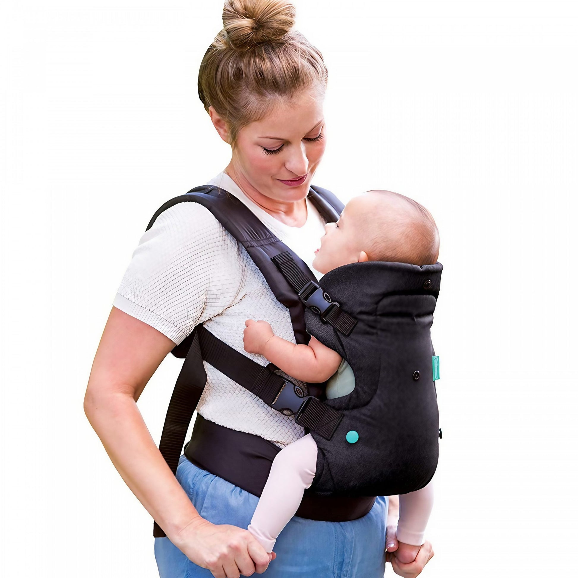 Marsupiu Ergonomic Klevo, 4 in 1, Multifunctional, 4 Pozitii, 6-36 Luni, 3.5kg - 15 kg, Negru