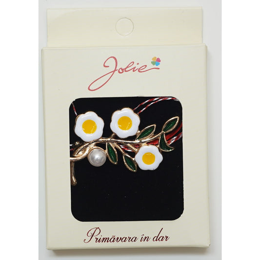 Martisor Brosa Medie, Multicolora, Dimensiune Brosa Aprox 5 cm, Material Metal, Model 18