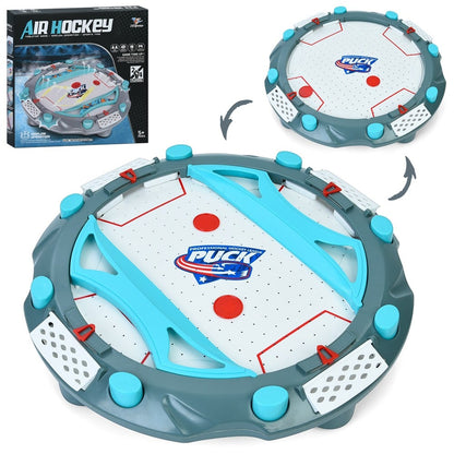 Masa Air Hockey, Klevo, cu Tabela de Scor, 2 Pucuri, Fara Picioare, din ABS, pentru Adulti/Copii +5 Ani, 35.5 x 7.8 x 35.5 cm, Gri