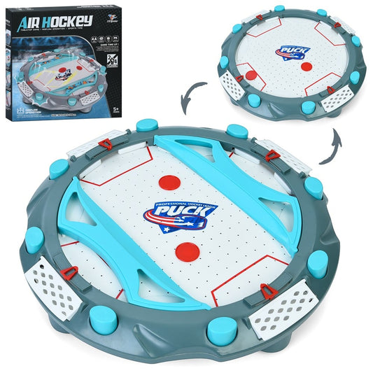 Masa Air Hockey, Klevo, cu Tabela de Scor, 2 Pucuri, Fara Picioare, din ABS, pentru Adulti/Copii +5 Ani, 35.5 x 7.8 x 35.5 cm, Gri