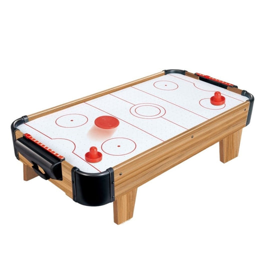 Masa Air Hockey Graffiti cu Picioare Scurte, Klevo, Lemn, 2 Pucuri, Tabela Scor, 2 Impingatoare, 76x38x21.5 cm, Maro