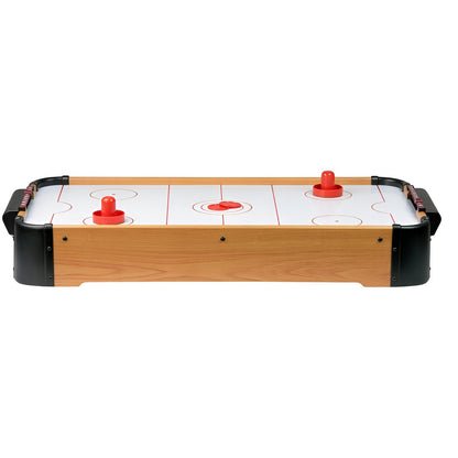 Masa Air Hockey Graffiti fara Picioare, Klevo, Lemn, 2 Pucuri, Tabela Scor, 2 Impingatoare, 76x38x9 cm, Maro