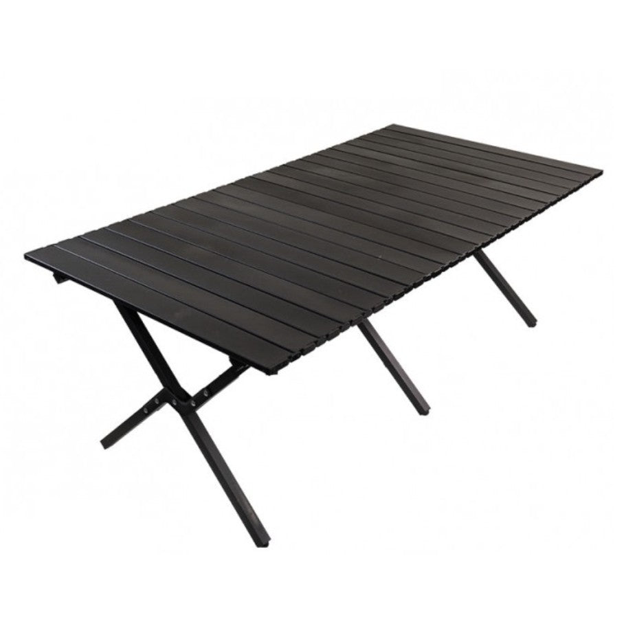 Masa camping, Aluminiu, Pliabila, Klevo, 120x60x43cm, Negru