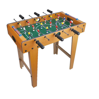 Masa de Fotbal cu Teren, Klevo, cu Picioare, 6 Manere, Tablou de Scor, 69 x 62 x 36.5 cm, din Lemn/Otel/ABS, Maro