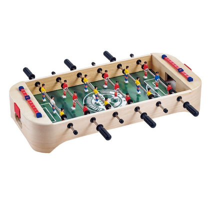 Masa de Fotbal cu Teren, Klevo, fara Picioare, 6 Manere, Tablou de Scor, 51.5 x 10 x 25.5 cm, din Lemn/Otel, Crem/Verde