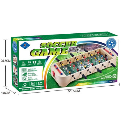 Masa de Fotbal cu Teren, Klevo, fara Picioare, 6 Manere, Tablou de Scor, 51.5 x 10 x 25.5 cm, din Lemn/Otel, Crem/Verde