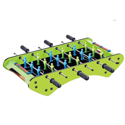 Masa de Fotbal cu Teren, Klevo, fara Picioare, 6 Manere, Tablou de Scor, 71.3 x 10 x 36 cm, din Lemn/Otel/Metal, Verde
