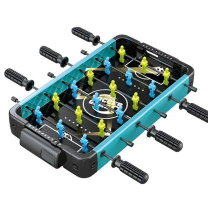 Masa de Fotbal cu Teren si 18 Jucatori Klevo, 6 Manere, 2 Mingi, cu Tablou Scor, din ABS, 49.8x26x6.6 cm, Design Multicolor, pentru Copii/ Adulti
