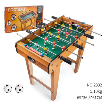 Masa de Fotbal cu Teren si 18 Jucatori Klevo, 6 Manere, cu Tablou pentru Scor, din Metal, Lemn si ABS, 69 x 36.5 x 61 cm, cu Picioruse, pentru copii/adulti