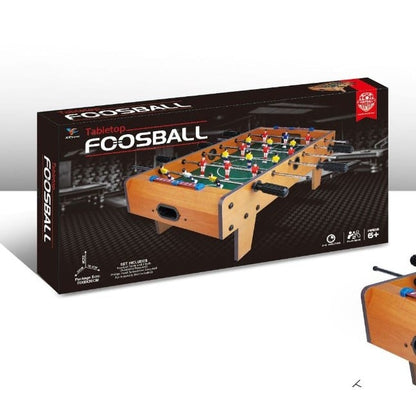 Masa de Fotbal cu Teren si 18 Jucatori Klevo, 6 Manere, cu Tablou pentru Scor, din Metal, Lemn si ABS, 69 x 36.5 x 23 cm, cu Picioare, pentru copii/adulti